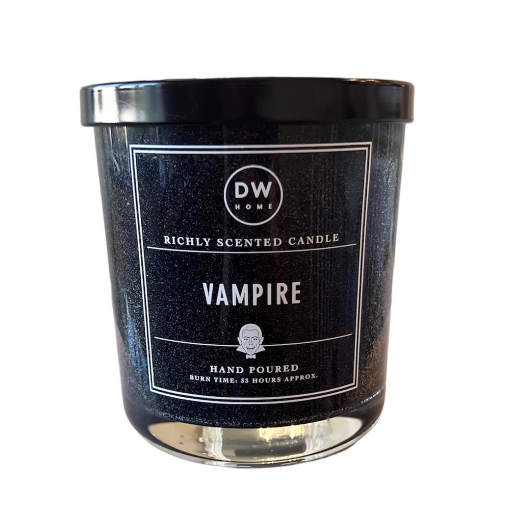 🖤 VAMPIRE Black Glitter DW Home Halloween Candle NEW